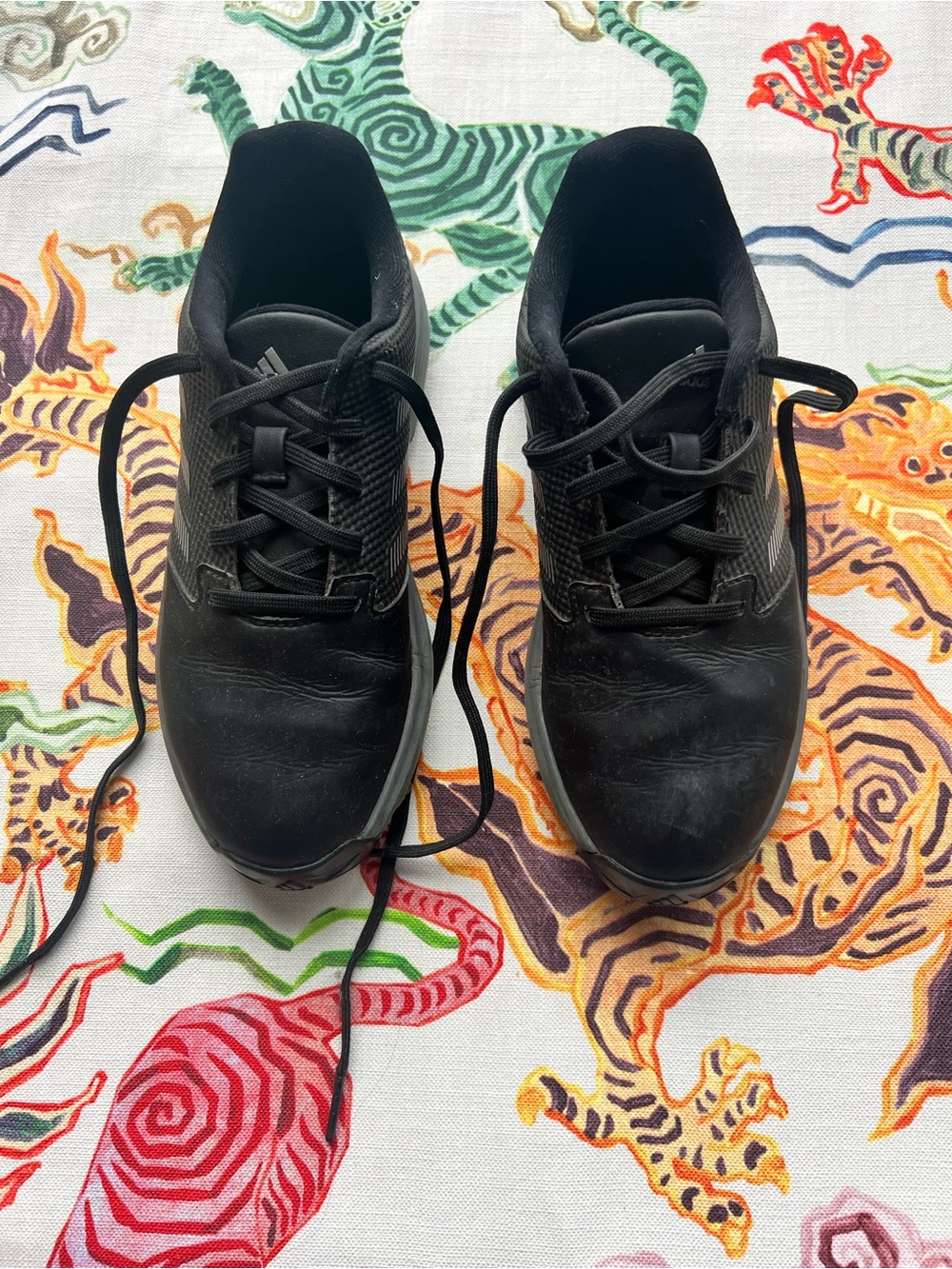 adidas kids black golf shoes